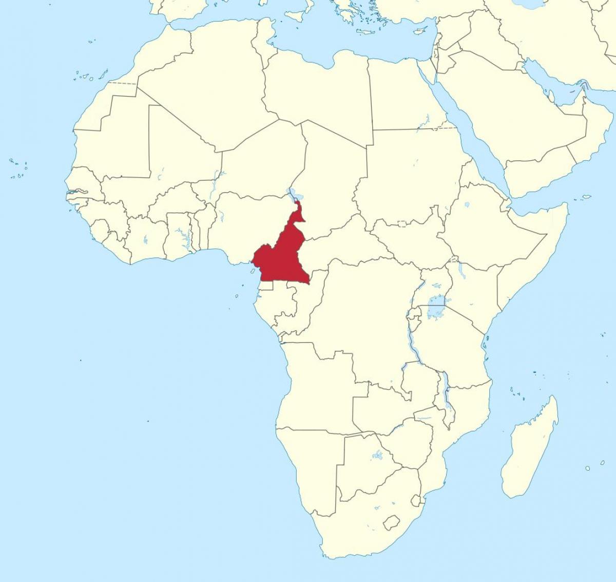 Karte von Kamerun west Afrika