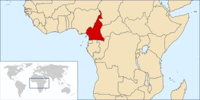 Kamerun Lage auf Weltkarte