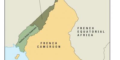 Karte von uno-Staat Kamerun